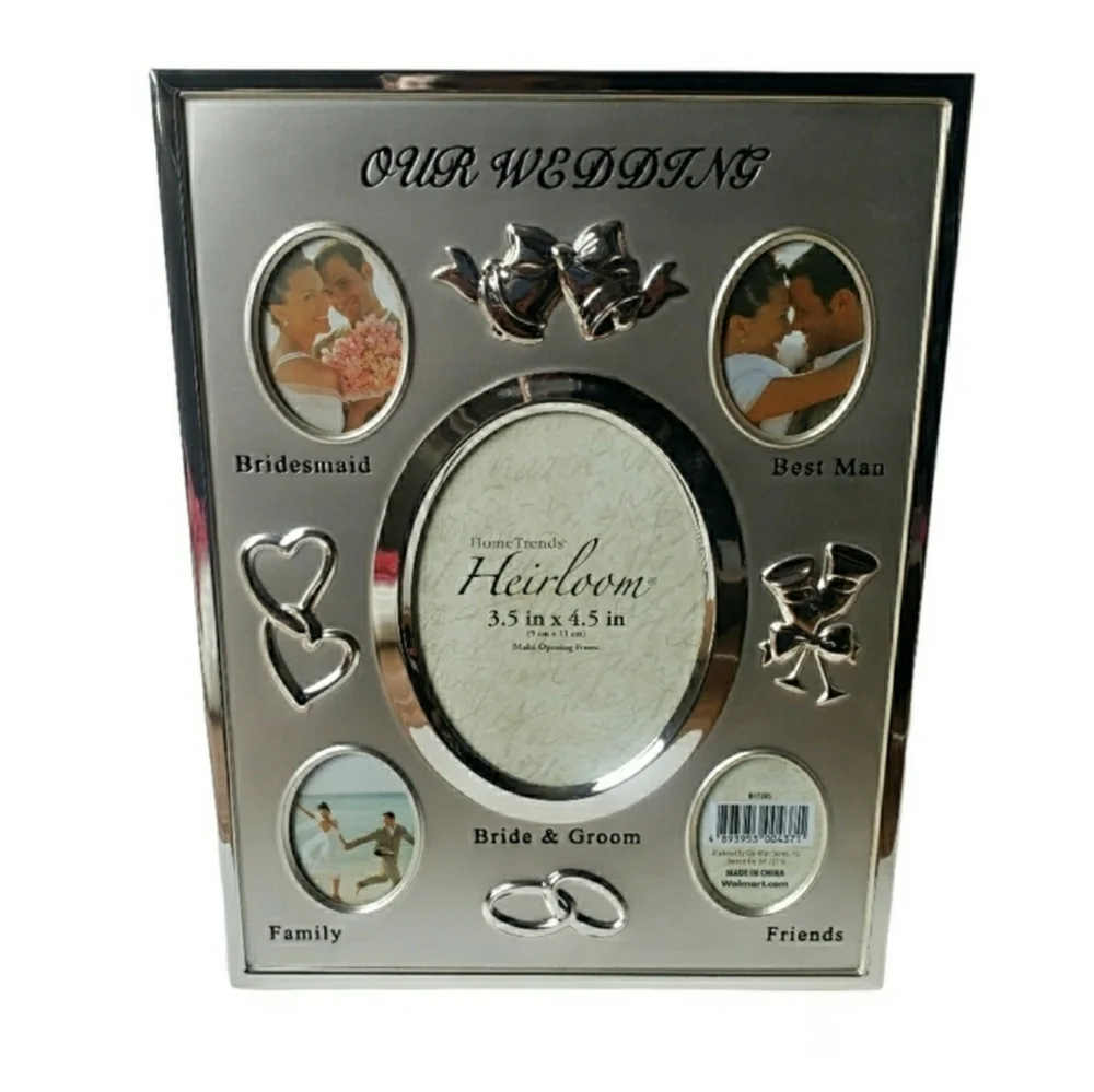 Home Trends Heirloom Mult-Opening Picture Frame Silver Gray Our Wedding